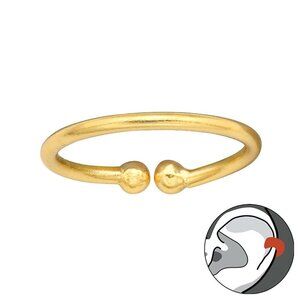 14K Gold Vermeil Sleek Band Ear Cuff for Layered Looks